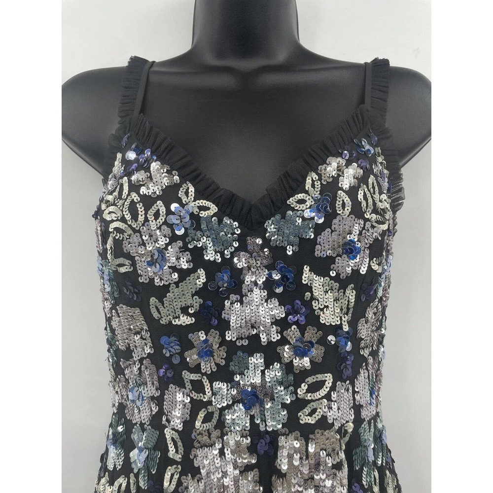 Needle & Thread Wildflower Sequin Midi Dress Size 2 Sweetheart Neck Midi - Picture 5 of 12
